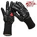 Produktbild Menhoud XHY Handschue Grillhandschuhe (2er Set) bis zu 500 °C - EN407 Zertifizierte, Kaminhandschuhe, Kochenhandschuh, Ofenhandschuhe, Finger-Design zum Schutz gegen Schneiden, Silikon Aramidfasern, bequem und haltbar, Hitzebeständiger Handschuh für Barbecue, Küche, Backofen, Mikrowellenherd
