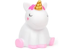Legami - Luce notturna per Bambini, 4 Colori, Batterie incluse, 20 Ore di Autonomia, 10,4x11,5 cm, Tema Unicorn