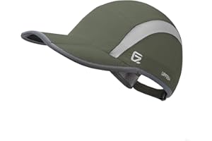 GADIEMKENSD UPF50+ Folding Outdoor Hat Unstructured Reflective Design Breathable Soft Sport Cap for Outdoor Sport