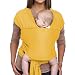 Ldex Soft Baby Slings | Compact and Comfortable Baby Wraps | Pure Cotton/Spandex | Nursing Cover | Suitable for Newborns To 35 Lbs | Nice Baby Shower Item | (Yellow)
