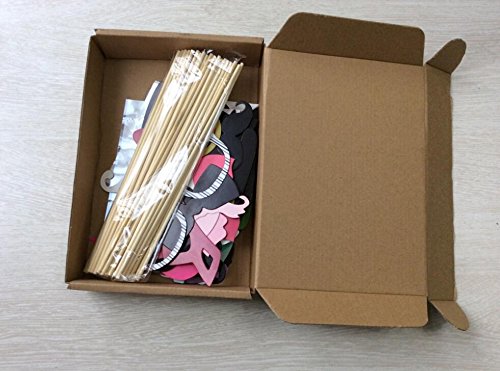 Ohuhu® 58pcs Foto Booth, Foto Fotorequisiten, Fotoaccessoire, Foto DIY Kit für Hochzeits, Geburtstags-Weihnachten Favor, Party Supplies, Dress-up Zubehör, Kostüme mit Schnurrbart, Brille (Fotorequisiten) - 7
