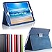 Produktbild XEPTIO Ultra Slim Tasche Leder New Apple iPad 9.7 zoll 2017/2018 Wifi/4G/LTE Hülle blau navy New iPad 2017 Book Cover mit Stand - Zubehör Etui Tablet PC Schutzhülle case (PU Leder blue)