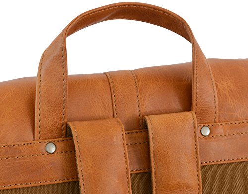 Gusti Leder studio „Jaime“ Rucksack Lederrucksack Cityrucksack mit wasserfestem Innenfutter Laptoprucksack 14″ für Outdoor Laptop Rucksack Bordtasche Allrounder Büffelleder Vintage Braun 2M21-20-1wp - 9
