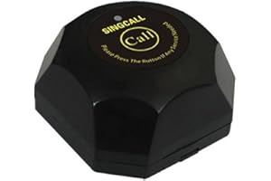 SINGCALL Wireless Calling System,Black Single Call Button,Guest Call Waiter System APE560