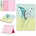 Produktbild Schutzhülle Etui für Apple iPad Pro 10,5 (2017) [ Freier Stylus Touch Pen],Billionn® Bookstyle Farbmalerei Serie Niedlich Muster PU Leder Case Flip Cover Hülle Tasche Schutzhülle mit Standfunktion für Apple iPad Pro 10,5 (2017) (Federn und Vögel)