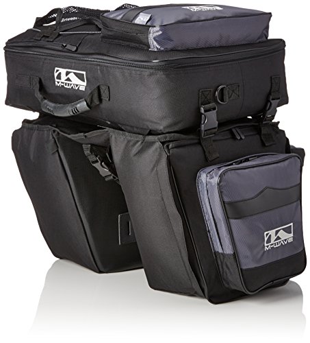 M-Wave Gepäcktasche 3-fach Traveller, schwarz/ grau, 62 l - 6