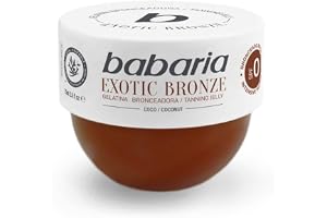 Babaria Exotisk brons, kokosnötsbronzer, med kokosnötsolja, ger näring och återfuktar huden, vattentät, 100% vegansk – 75 ml