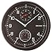 Produktbild Seiko Quarz/Akku Runde Wanduhr mit schwarzem Zifferblatt, arabische Zahlen & Temperatur. qxa542j
