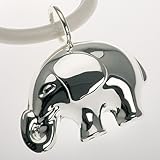 Baby Rassel Elefant versilbert + Greifring Babyrassel Kinderrassel Taufgeschenk Geburt Taufe Silber - 2