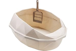 UKCOCO Lettiera per Gatti con Lettiera per Gatti Lettiera in Plastica Semichiusa per Gatti（Colore dellaccessorio casuale）