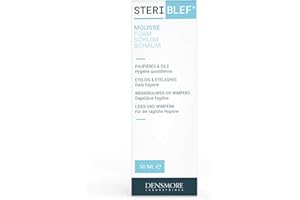 Densmore - Stériblef Mousse - Mousse Hygiène Quotidienne des Paupières et des Cils - 50 ml - Cure de 7 jours - Fabriqué en France
