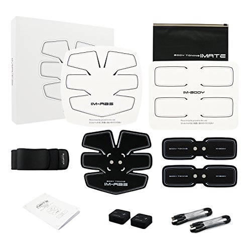 IMATE Abdominal Muskel training Geräte，Professionelle EMS Bauchmuskel-Gürtel zu Hause Fitnesstraining für Männer und Frauen zu Tonen, Abnehmen, Trimmer, Schlank, Figurformer