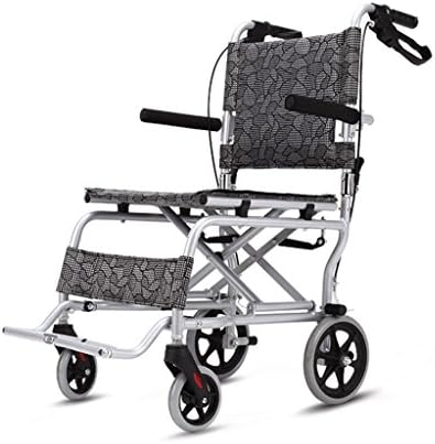 Multifunctional folding wheelchair aluminum portable ultra light travel wheelchair elderly trolley