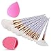 Produktbild Makeup Brush Set 10 PCS Unicorn Design Cosmetic Brushes with Pro Beauty Makeup Sponge and MakeUp Brush Cleaner