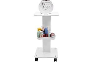 MEHOOSPVN Salon Trolley Cart With Wheels, Aluminium Vacuum Therapy Machine Trolley With 360°Rotary Wheel, Spa Service Cart for Esthetician Steel Medical Instrument
