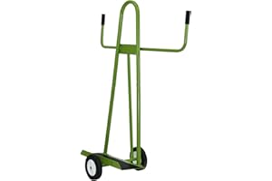 ‎TRUTZHOLM TRUTZHOLM Plattenwagen Stahl pulverbesichtet rostfrei Tragkraft 300 kg Aufstellbreite 18 cm Aufstellhöhe 128 cm pannensichere Vollgummiräder Plattentransportwagen Transportwagen Plattenkarren in Grün