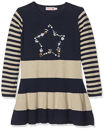 boboli 724070 Vestido, Azul (Marino), 92 (Tamaño del Fabricante:92cm) para Niñas