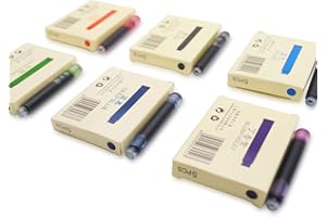 CZXWYST 30pcs JINHAO Ink Cartridges Fountain Pen Refills for JINHAO and Baoer Pen Standard Size (Mixed Colours)