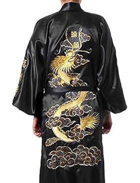 Secret Collection Herren Morgenmantel schwarz schwarz Medium