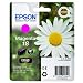 Produktbild 1x Original Tintenpatrone für Epson Expression Home XP 325, C13T18034010 - Magenta -