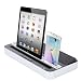 Produktbild Dual Ladegerät mit Lautsprecher Docking Station - Ladestation Charger Dock Speakers für iPhone 8 X Plus, 7/6/5, iPad 4 Mini Air Pro mit Lightning, Samsung Galaxy HTC Android Smartphone mit Micro-USB
