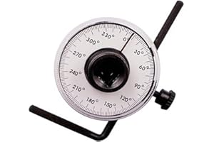 ANCLLO 1,27 cm verstellbarer Antrieb Winkelmesser Drehmomentschlüssel Messgerät Auto Garage Werkzeug