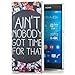 Produktbild Zanasta Designs Schutzhülle Sony Xperia Z3+ Hülle Case Slim Cover mit Motiv Nobody Got Time