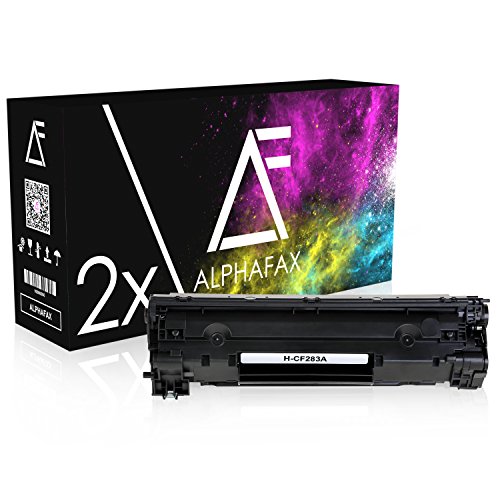 2 Alphafax Toner kompatibel zu HP CF283A LaserJet Pro MFP M120 M125 RNW M126 A NW M127 M128 FN FP FW Series - Schwarz je 1.500 Seiten