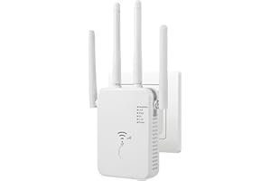 GLXERTVZ WLAN Repeater WLAN Verstärker 1200Mbit/s Dualband 2,4GHz+5GHz WiFi Booster mit Repeater/Router/Access Point Modus,4 Antenne,Einfache Einrichtung,WiFi Range Extender Mit LAN/WAN Port