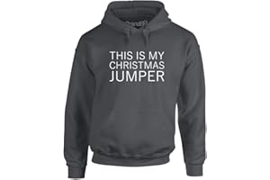 Brand88 - "This is My Christmas Jumper Funny Saying Novelty Pullover Adult Unisex Hoodie for Men and Women, Long Sleeve Hoody Xmas Jumper