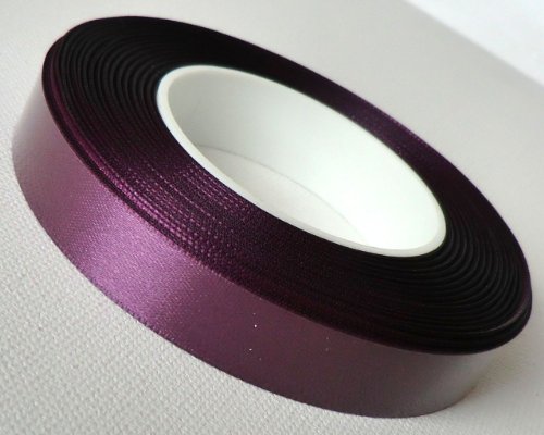 SCHLEIFENBAND Satin 25m x 15mm BROMBEERE Geschenkband DEKOBAND Satinband