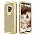 Produktbild Hybrid Stoßfest Schutzhülle für Samsung Galaxy S9, Aearl 3 in 1 Trefferfarbe Bling Glänzend Glitzer PC Schwer 360 Grad Voll Schutz Full Body Case Handy-Tasche Schale Handy-Hülle für Samsung Galaxy S9 - Gold & helles Gold