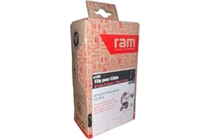RAM CHEVILLES ET FIXATIONS Ram - Clips pour Câble, 9mm x 2.7mm, Gris, Boîte de 100