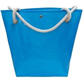 Neon Şeffaf PVC Plaj &amp; G&uuml;nl&uuml;k Tote &Ccedil;anta 20Litre Hacim &ndash; Halat Saplı Modern Tasarım