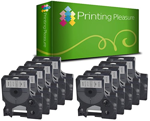 10x Compatible with 40913 Black on White (9mm x 7m) Label Tapes for LabelWriter 450 Duo LabelPoint 100 150 250 LabelManager 160 210D 220P 260P 280 360D 420P 450 500TS PnP MobileLabeler