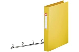 Esselte Standardowy segregator z czterema pierścieniami, DIN A4 żółty