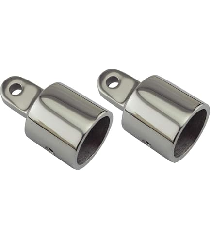 Kit Raccordi Per Tendalino Barca Ronyme - 4 Occhielli, 2 Guide Ganasce, 2 Cerniere Ponte In Acciaio Inox 316