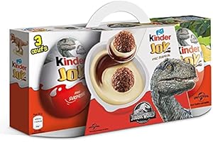 KINDER JOY Jurassic World 20g - Lot de 2 paquets de 3 oeufs.