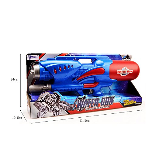 Double Nozzles Water Gun Pistol - Beby (2017 New Design) 1200ml Squirt Gun for Kids Summer Outdoor Water Shooting Game 3+Years Toys (Red-Yellow/Blue-Red Random)