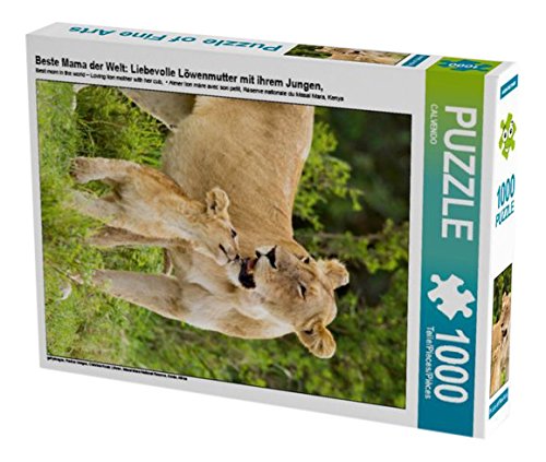 Beste Mama der Welt: Liebevolle Löwenmutter mit ihrem Jungen, 1000 Teile Puzzle hoch: Löwen, Masai Mara National Reserve, Kenia, Afrika (CALVENDO Tiere)