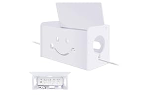 XYUAYAMZ Scatola Porta Cavi, Scatola Nascondi Cavi, Copri Ciabatta Elettrica con Motivo Traforato, Box Copri Fili e Prese per Nascondere Cable, Prese e Caricabatterie Disordinati, Traspirante Box Ccable