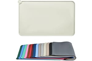 AUDWUD Silikonowe wodoodporne maty do karmienia dla psa i kota, antypoślizgowe maty do miski dla zwierząt domowych, mata do karmienia zwierząt domowych