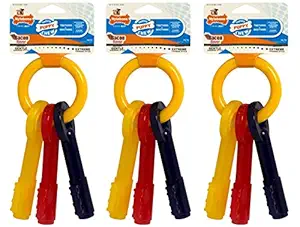 Nylabone 3 Pack of Bacon Puppy Teething Keys, Large