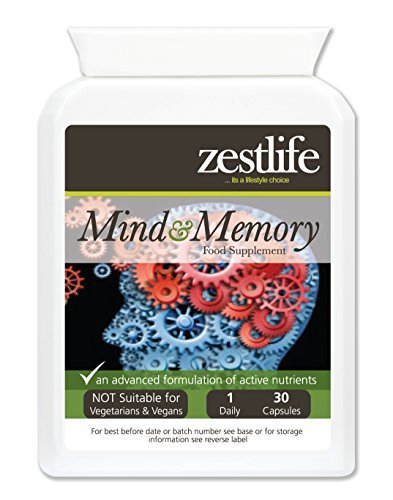 Zestlife mente y memoria de la ayuda 30 Caps - Ayuda a mejorar el rendimiento del cerebro , esta avanzada fórmula cápsula de liberación rápida , puede ayudar a mejorar la memoria a corto y largo plazo e impulsar neurotransmisor general.
