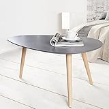 FARBE: Tischplatte: Graphit Matt | Tischbeine: Eiche | MATERIAL: Tischplatte: MDF-Holz Graphit Matt lackiert | Tischbeine: Eiche massiv | MAßE (ca.): 75cm x 45cm x 40cm (B x T x H) | AUFBAU: Selbstmontage erforderlich