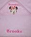 Personalised Minnie Mouse 100% Cotton TODDLER SIZED Hooded Bath Towel (BABY PINK