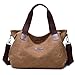 Produktbild Mode Freizeit Kunst Frau Schulter Kurierbeutel Laptop Große Kapazität Einfache Große Taschen Stofftaschen Personalisierte Multifunktional Handtasche Kragen,Brown-OneSize