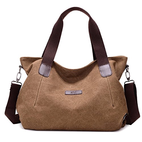 Preisvergleich Produktbild Mode Freizeit Kunst Frau Schulter Kurierbeutel Laptop Große Kapazität Einfache Große Taschen Stofftaschen Personalisierte Multifunktional Handtasche Kragen,Brown-OneSize