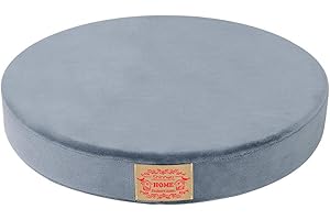 baibu Seat Cushion Memory Foam Round Chair Pad Lumbar Support Pillow Yoga Cushion for Comfortable Sitting-16 inch, Grey