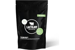 LactoJoy Comprimés de Lactase I Combat l'Intolérance au Lactose I 240 Pcs. RECHARGE de Dose Extra-Forte (14 500 FCC) I 100% Végétale I Favorise la Digestion du Lactose I Sans Produits Chimiques